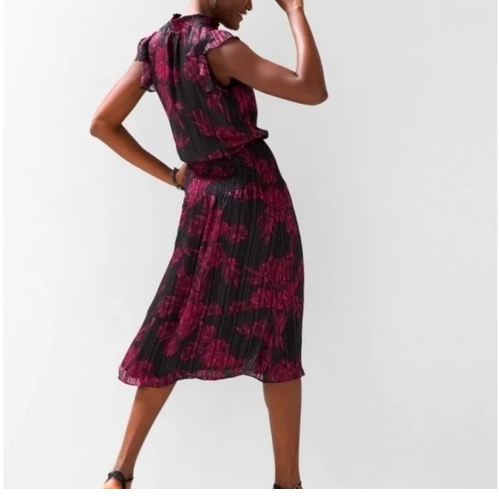 White House Black Market Dalia  Ruched Midi Dress - Picture 7 of 7